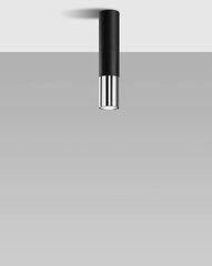 Потолочный светильник Sollux Loopez, черный серебристый цена и информация | Потолочные светильники | 220.lv