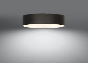 Sollux griestu lampa Skala, melna, 50 cm цена и информация | Потолочные светильники | 220.lv