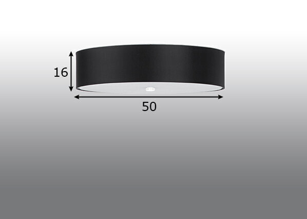 Sollux griestu lampa Skala, melna, 50 cm cena un informācija | Griestu lampas | 220.lv