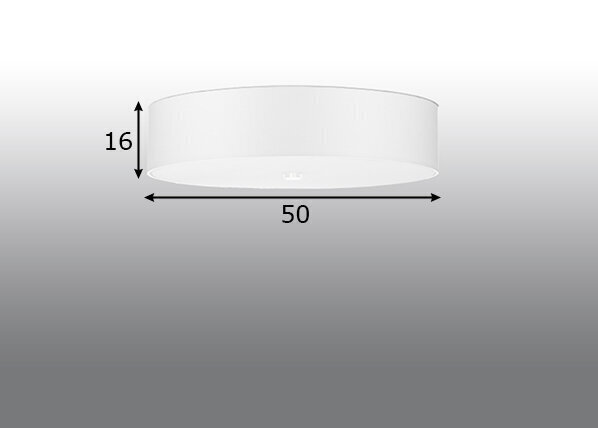 Sollux griestu lampa Skala, balta, 50 cm цена и информация | Griestu lampas | 220.lv
