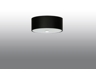 Sollux griestu lampa Skala, melna, 30 cm цена и информация | Потолочные светильники | 220.lv