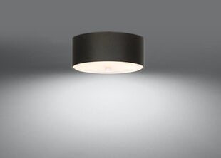 Sollux griestu lampa Skala, melna, 30 cm цена и информация | Потолочные светильники | 220.lv