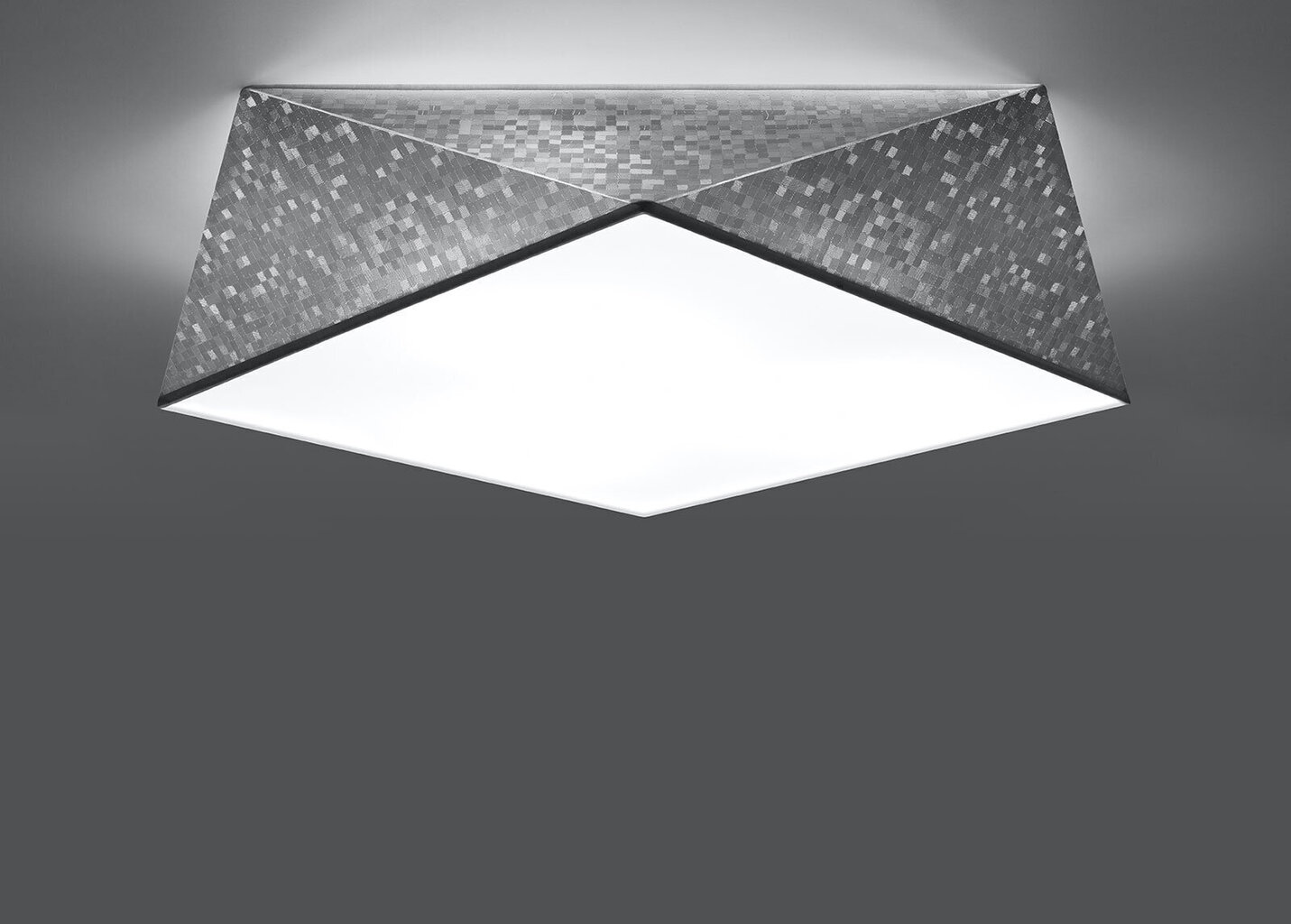 Sollux griestu lampa Hexa, sudrabaina, 45 cm цена и информация | Griestu lampas | 220.lv