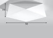 Sollux griestu lampa Hexa, balta, 45 cm cena un informācija | Griestu lampas | 220.lv