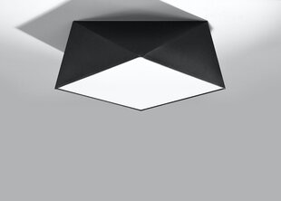 Sollux griestu lampa Hexa, melna, 35 cm cena un informācija | Griestu lampas | 220.lv