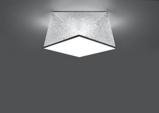 Sollux griestu lampa Hexa, sudrabaina, 25 cm цена и информация | Потолочные светильники | 220.lv