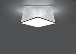 Sollux griestu lampa Hexa, sudrabaina, 25 cm