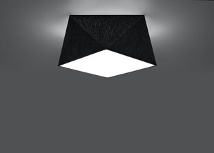 Потолочный светильник Sollux Hexa, черный, 25 см цена и информация | Потолочные светильники | 220.lv
