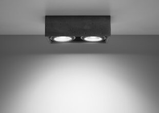 Sollux griestu lampa Quatro, gaiši pelēka, 2 spuldzes цена и информация | Потолочные светильники | 220.lv