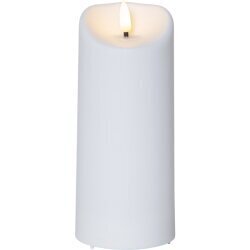 LED vaska svece uz baterijām balta AA 0,03W 7,5x18cm Flamme 063-85 cena un informācija | Sveces un svečturi | 220.lv