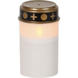 LED kapu svece uz baterijām balta AA 0,06W 7x12cm Serene 064-80 cena un informācija | Sveces un svečturi | 220.lv