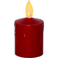 LED kapu svece sarkana ar baterijām Paula 062-30 cena un informācija | Sveces un svečturi | 220.lv