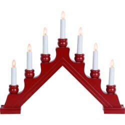 Koka svečturis trijstūrveida sarkans 21W 42x34cm Karin 276-45 cena un informācija | Sveces un svečturi | 220.lv