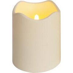 LED Plastmasas svece uz baterijām bē&scaron;a C 0,03W 10x12,5cm Paul 068-23 cena un informācija | Sveces un svečturi | 220.lv