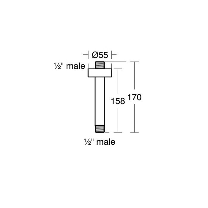 Dušas galvas turētājs, Ideal Standard IdealRain 150 mm, B9446AA цена и информация | Aksesuāri jaucējkrāniem un dušai | 220.lv