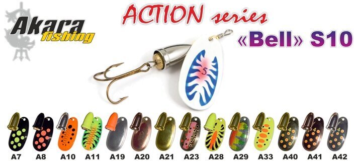 Vizulis AKARA Action Series Bell-3 8g. cena un informācija | Vobleri, ēsmas, vizuļi | 220.lv