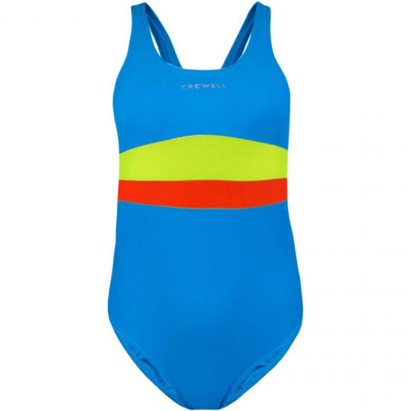 Viengabala peldkostīms, Crowell Swan Jr swimsuit swan-girl-03, zils/zaļš/oranžs cena un informācija | Peldkostīmi meitenēm | 220.lv
