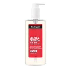 Ikdienas tīrīšanas gels NEUTROGENA Clear & Defend+ Facial, 200 ml. cena un informācija | Sejas ādas kopšana | 220.lv