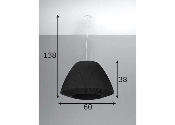 Sollux gaismeklis Bella 60, melns cena un informācija | Piekaramās lampas | 220.lv