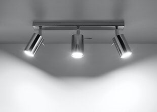 Потолочный светильник Sollux Ring, серебристый, 3 лампочки цена и информация | Sollux Мебель и домашний интерьер | 220.lv