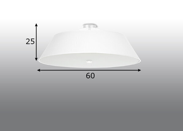 Sollux griestu lampa Vega, balta, 60 cm cena un informācija | Griestu lampas | 220.lv