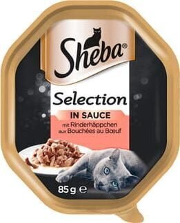 Sheba Selection pastēte kaķiem ar liellopu gaļas garšu, 85 g cena un informācija | Konservi kaķiem | 220.lv