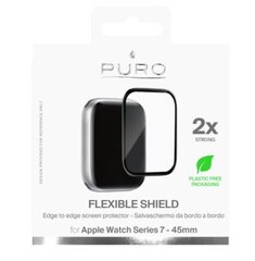 Rūdītais stikls Puro piemērots Apple Watch 7 (45 mm) cena un informācija | Viedpulksteņu un viedo aproču aksesuāri | 220.lv