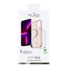 Icon Mag Puro maciņš piemērots iPhone 12-12Pro, rozā cena un informācija | Telefonu vāciņi, maciņi | 220.lv