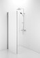 Taisna dušas sieniņa Ifö Space SPNF 650 Silver, matēts stikls ar roktura profilu cena un informācija | Dušas durvis, dušas sienas | 220.lv
