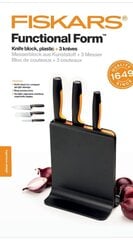 Набор ножей Fiskars с подставкой, 4 предмета цена и информация | Ножи и аксессуары для них | 220.lv