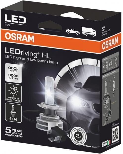 Auto spuldzes Osram Ledriving HL LED H4 cena un informācija | Auto spuldzes | 220.lv
