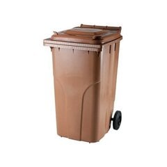 Atkritumu tvertne 240 l, brūna cena un informācija | Komposta kastes un āra konteineri | 220.lv