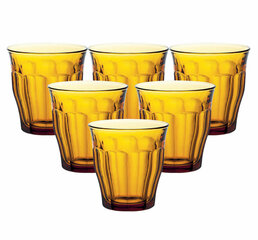 Duralex glāžu komplekts Picardie Amber, 250 ml, 6 gab. cena un informācija | Glāzes, krūzes, karafes | 220.lv