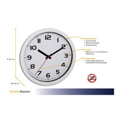 Настенные часы TFA 60.3050, белый цена и информация | Часы | 220.lv
