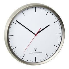 Беспроводные настенные часы TFA с рамой из нержавеющей стали 60.3521 цена и информация | Часы | 220.lv