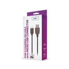 Setty cable USB - microUSB 1,0 m 1A black цена и информация | Кабели для телефонов | 220.lv