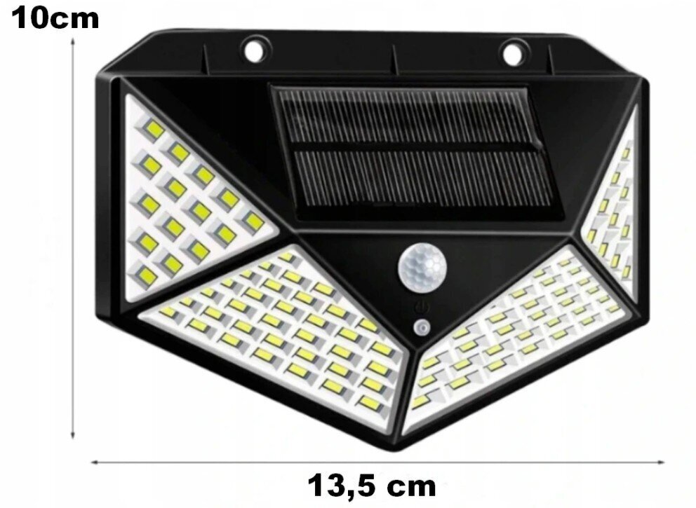 LED āra gaismeklis ar saules bateriju (100 diodes) cena un informācija | Āra apgaismojums | 220.lv