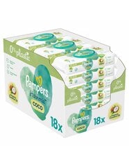 Салфетки для малышей Pampers Harmonie Coco, упаковка 18 шт., 756 салфеток. цена и информация | Одноразовые пеленки и влажные салфетки | 220.lv