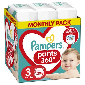 Подгузники Pampers Pants Monthly Pack размер 3, 6-11 кг, 204 шт. цена и информация | Подгузники | 220.lv