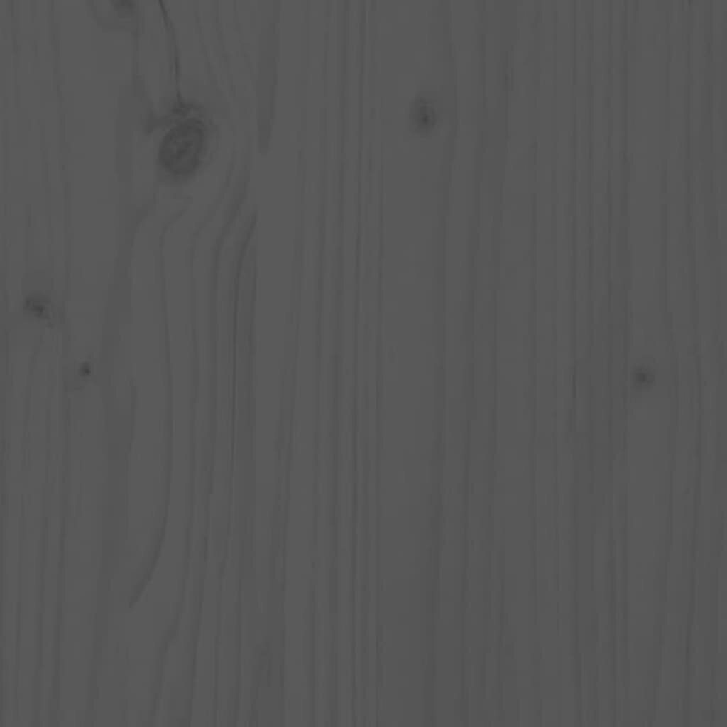 vidaXL naktsskapīši, 2 gab., pelēki, 35x34x32 cm, priedes masīvkoks цена и информация | Naktsskapīši | 220.lv