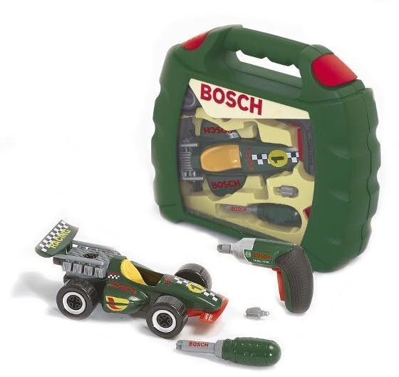 Koferis ar Bosch instrumentiem un skrūvgriezi + automašīna, KLEIN цена и информация | Rotaļlietas zēniem | 220.lv