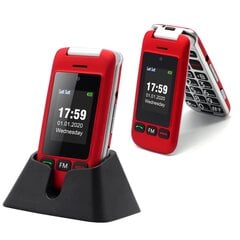 Телефон для пожилых людей Artfone C10 RED (LT, LV, EE, RU ) kaina ir informacija | Мобильные телефоны | 220.lv