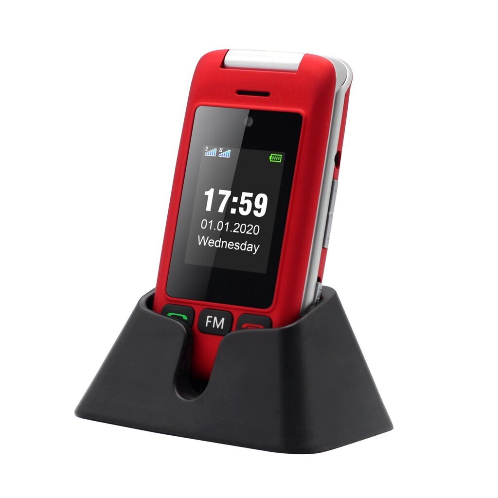 Senioru tālrunis Artfone C10 Red cena un informācija | Mobilie telefoni | 220.lv