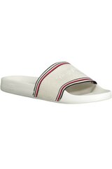 TOMMY HILFIGER sieviešu baltas čības SHINY KNIT POOL SLIDE цена и информация | Шлепанцы, тапочки для женщин | 220.lv