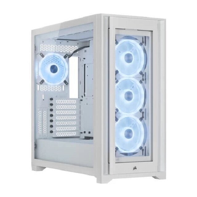 PC case iCUE 5000X RGB QL TG Mid Tower white цена и информация | Datoru korpusi | 220.lv