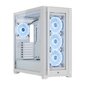 PC case iCUE 5000X RGB QL TG Mid Tower white cena un informācija | Datoru korpusi | 220.lv