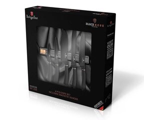 5 peilių su magnetine juostele rinkinys BERLINGER HAUS BH-2535 BLACK ROSE цена и информация | Ножи и аксессуары для них | 220.lv