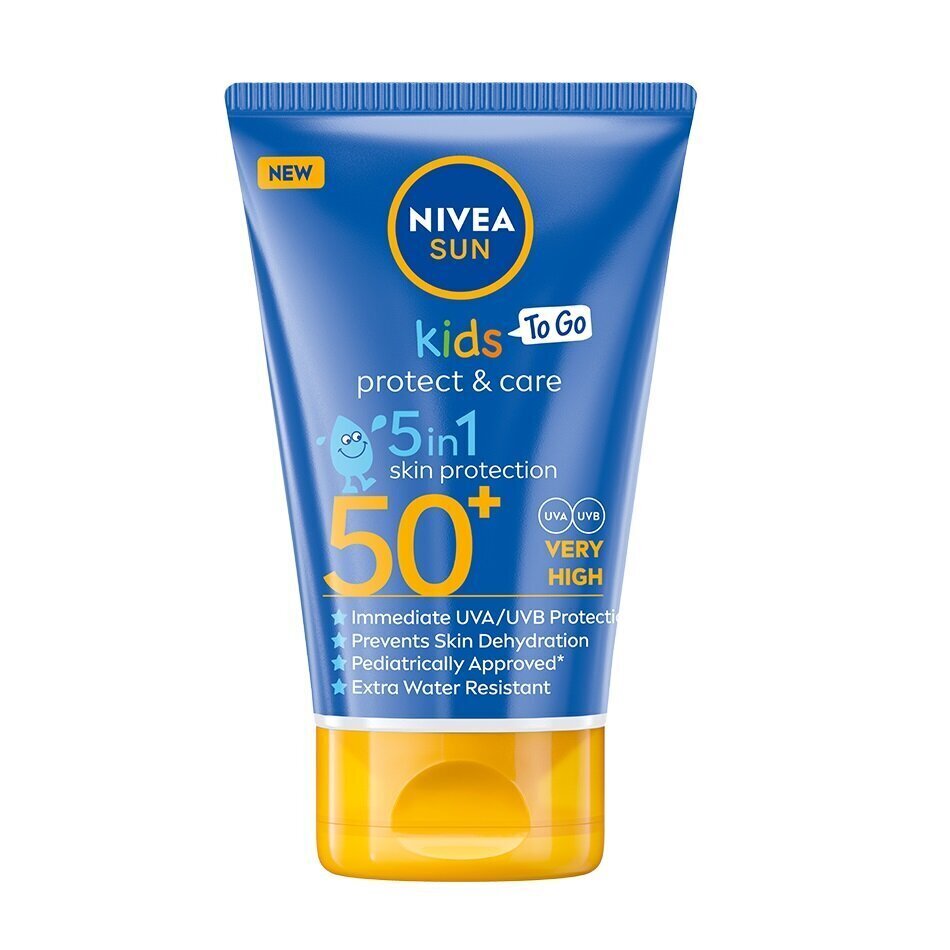 Saules aizsargkrēms bērniem Nivea Sun Kids Protect & Care 5in1 SPF50+ 50 ml цена и информация | Sauļošanās krēmi | 220.lv