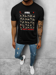 Melns vīriešu krekls Arvil NB/3005-47660-XXL цена и информация | Мужские футболки | 220.lv