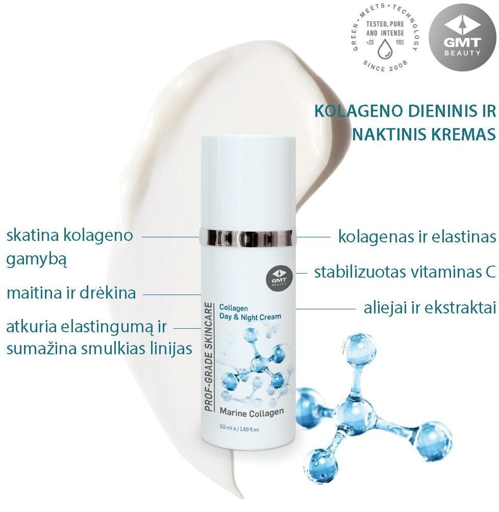 Kolagēna dienas un nakts krēms (Collagen day & night cream) GMT BEAUTY 50ml цена и информация | Sejas krēmi | 220.lv